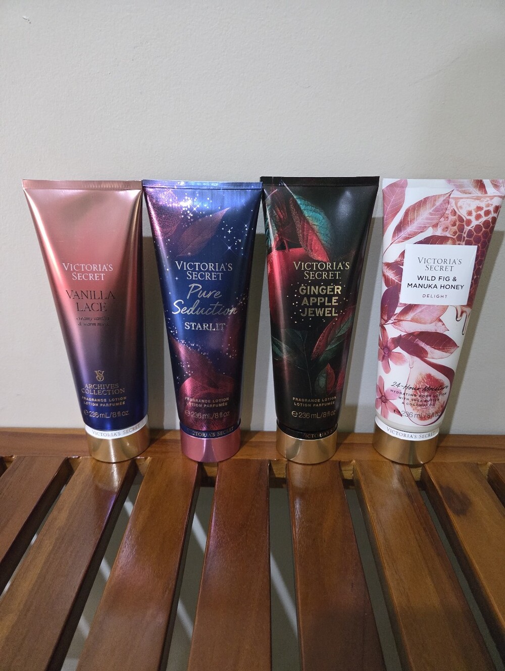 Victoria's Secret Body lotions Variety-Vanilla Lace,Pure Seduction, Ginger Apple